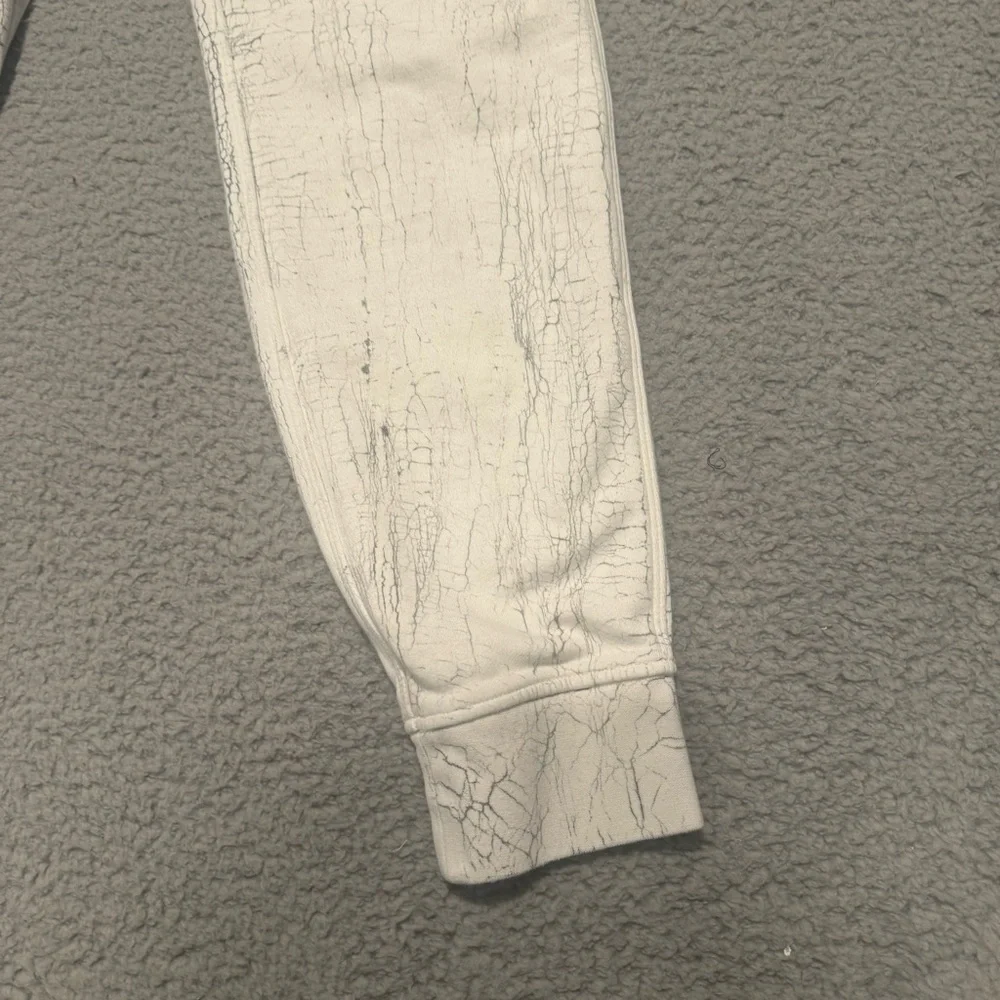 Lululemon Women's Sz 10 Warm Down Jogger Pants 7/8 Length Thread Dye White Black